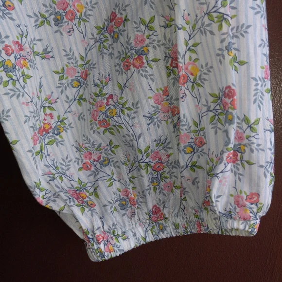 Liberty Floral Fabric Peasant Blouse by J. Crew XXL - Picture 4 of 8